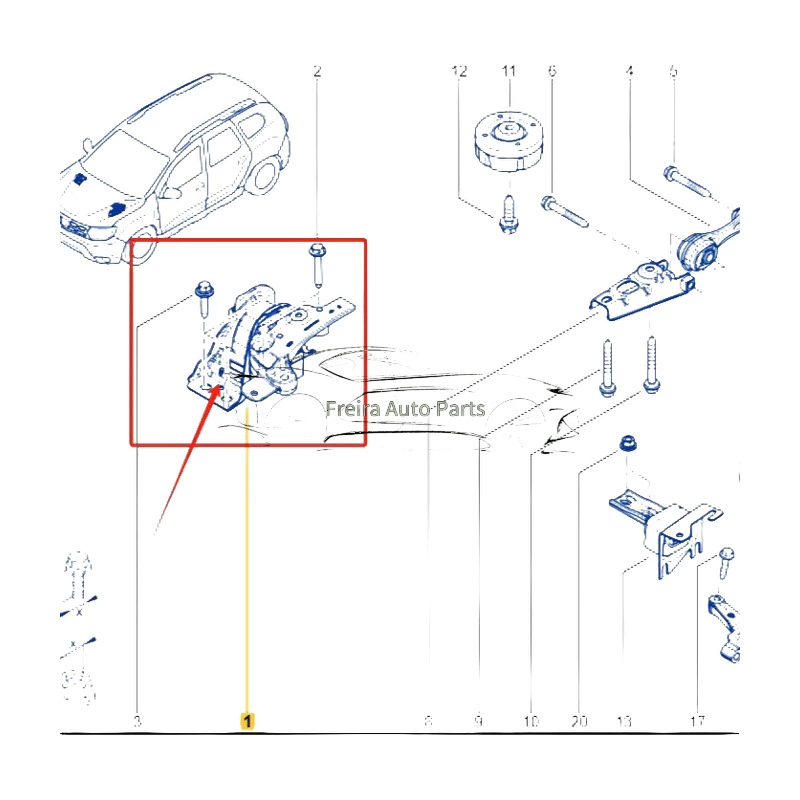 Подходит для переднего корпуса машины Renault Duster резиновая подножка RH 112103231R