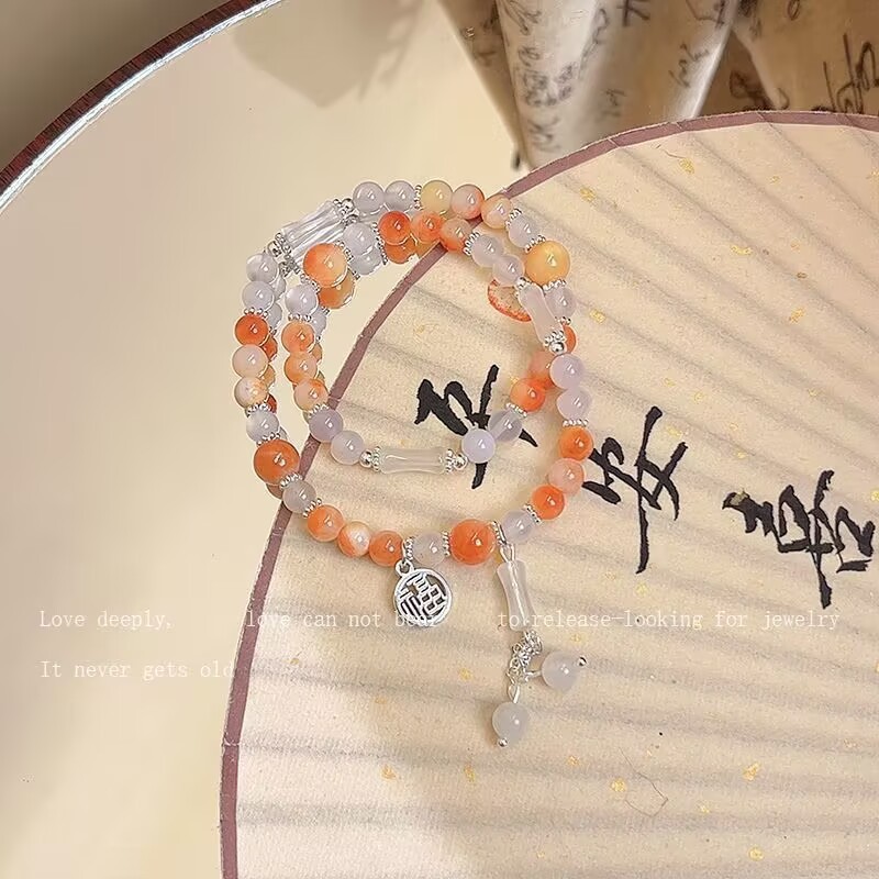 甘い水晶の魚の尾のブレスレットの女性ins潮diyの手作りの数珠の手は飾って軽くて豪華です。|undefined