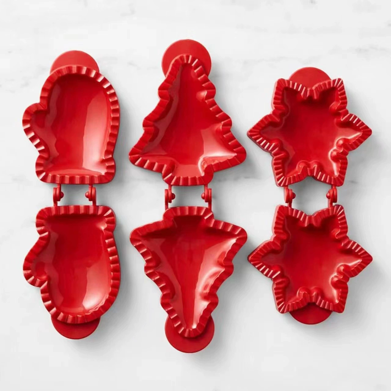 Christmas tree baking set 3D Christmas tree snowflower biscuits mold DIY West Point Bakery Biscuits Model