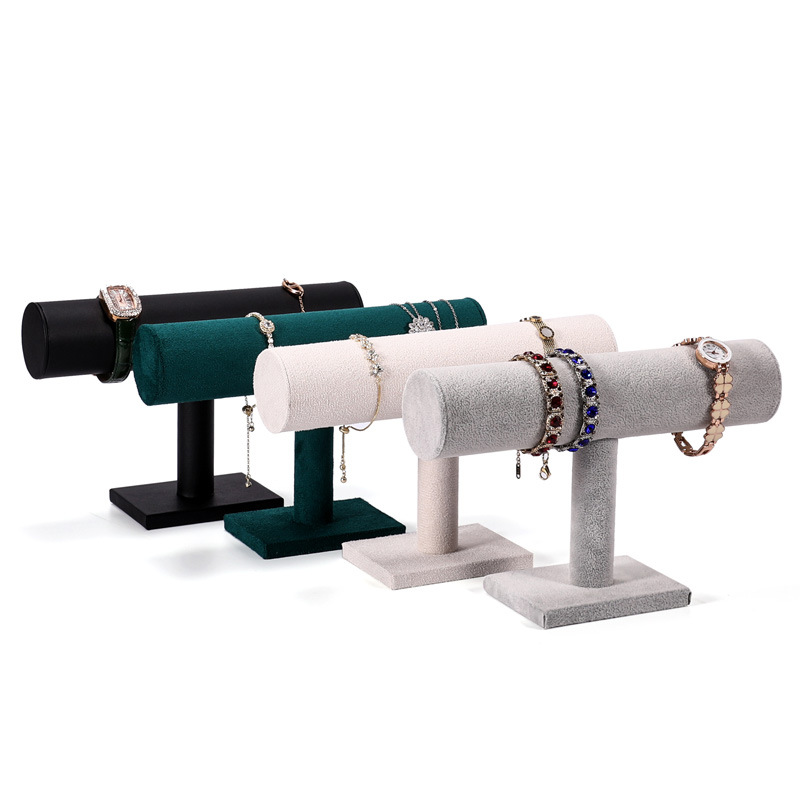 單層絨布手鐲架首飾展示架手錶道具手鍊手串架子頭繩發圈展示架