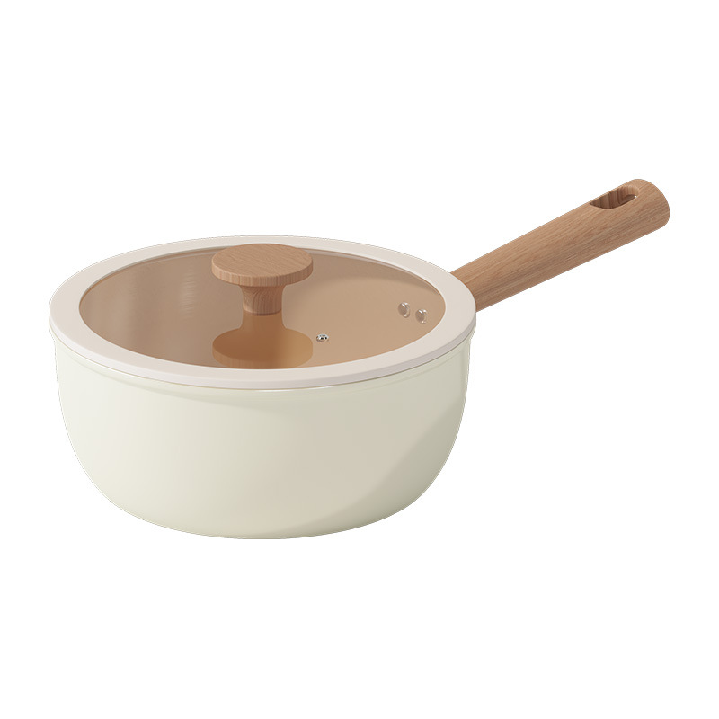 Cerámica de titanio antiadherente cocina de leche pequeña cocina de leche doméstica cocina de leche para bebés cocina electromagnética de gas generales