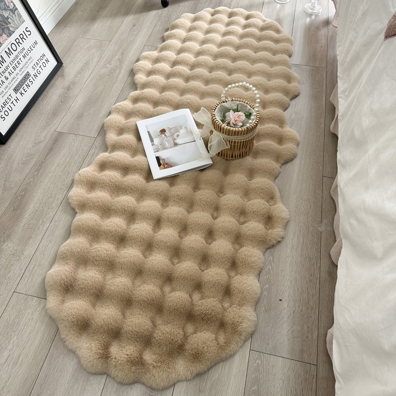 버섯색의 두꺼운 버블 벨벳