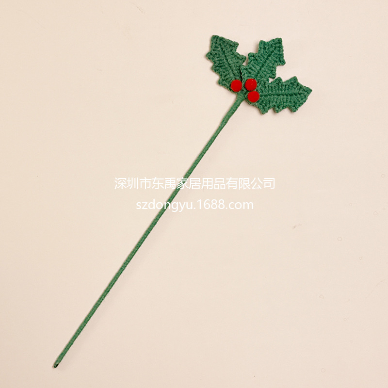 圣诞节仿真花束手工钩织毛线编织圣诞树老人创意家居装饰摆件成品|undefined