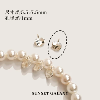 beading accessories materials, Zərgərlik ara hissələri - bright-silversmooth-round-pendant-5-pieces