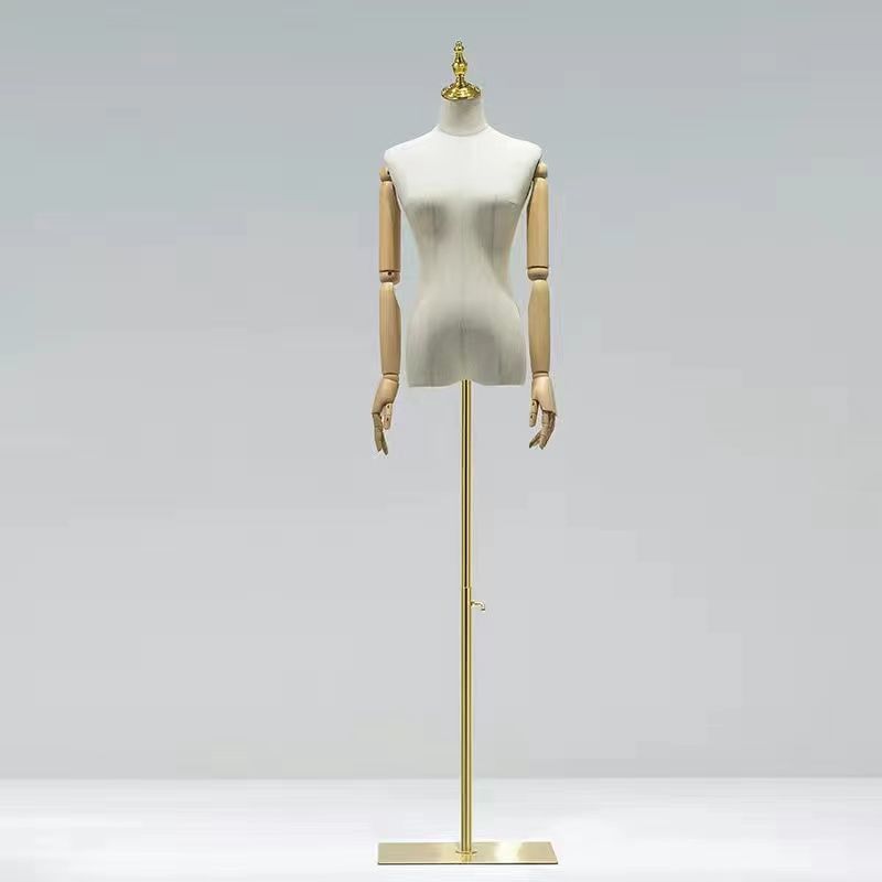 Modelo de accesorios tienda de ropa de mujer cuerpo completo modelo estante de ropa de mujer estante de muñeca de medio cuerpo humano estante de exhibición de ventana