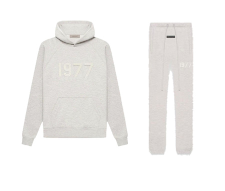 1977 light oatmeal hoodie + leggings sweatpants