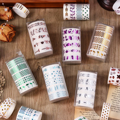 燙金盒裝組合膠帶60卷手賬膠帶貼紙彩色印花手賬素材筆記日記裝飾