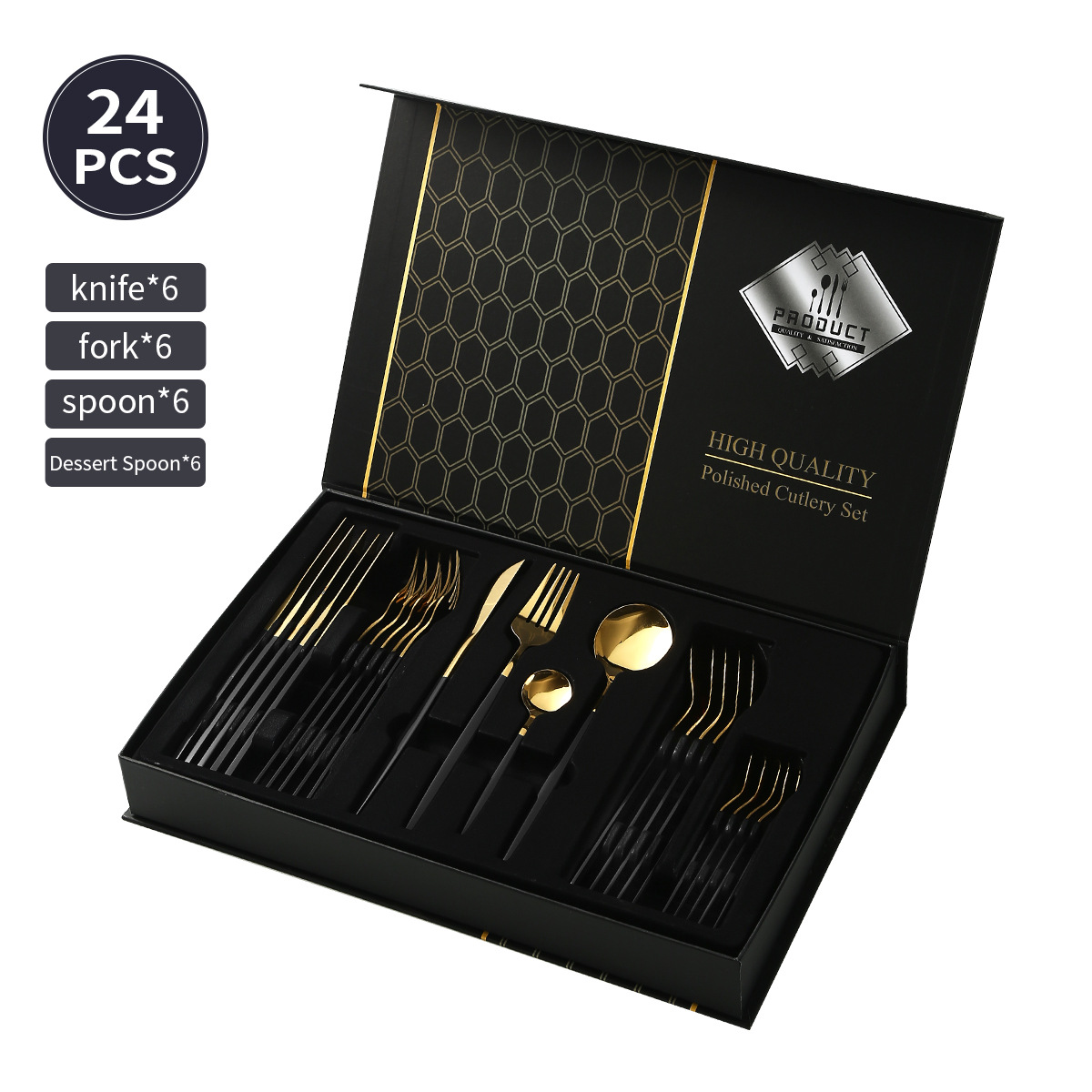 플립 커버 블랙 골드【24개입】