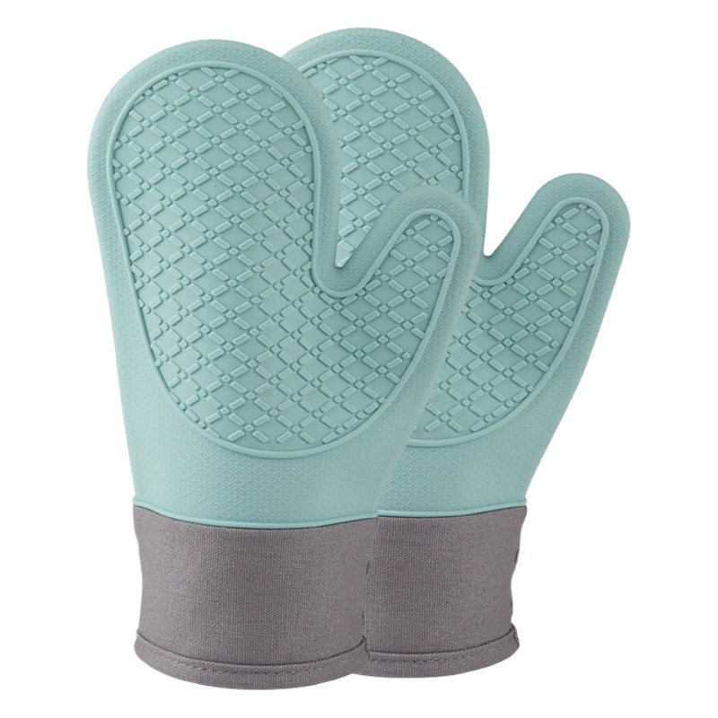 Духовка силиконовые теплоизоляционные перчатки анти-ожогов и утолщение для выпечки на кухне Специальная высокая температура термостойкая микроволновая печь оптовая продажа