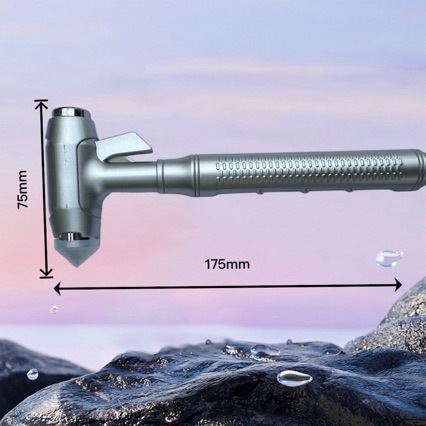 Car Safety Belt Hammer, Multifunctional Escape Hammer, Car Window Glass Breaker, Vehicle Self-Defense Hammer, Window-Breaking Tool