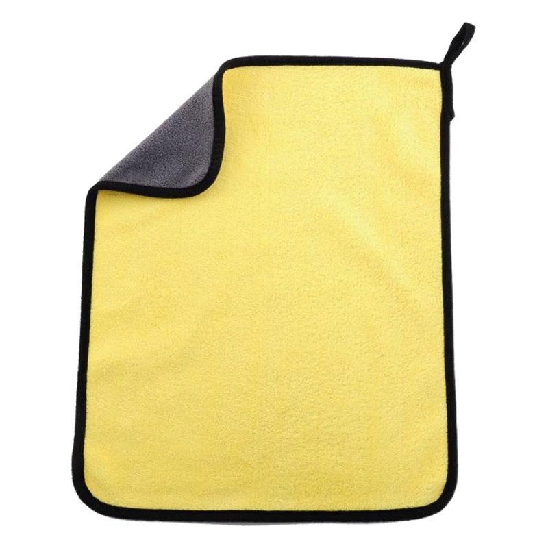 Ткань для чистки автомобиля коралловый флис полотенце для мытья автомобиля двухцветное полотенце для чистки автомобиля утолщенное Впитывающее двустороннее мягкое полотенце для печати логотипа