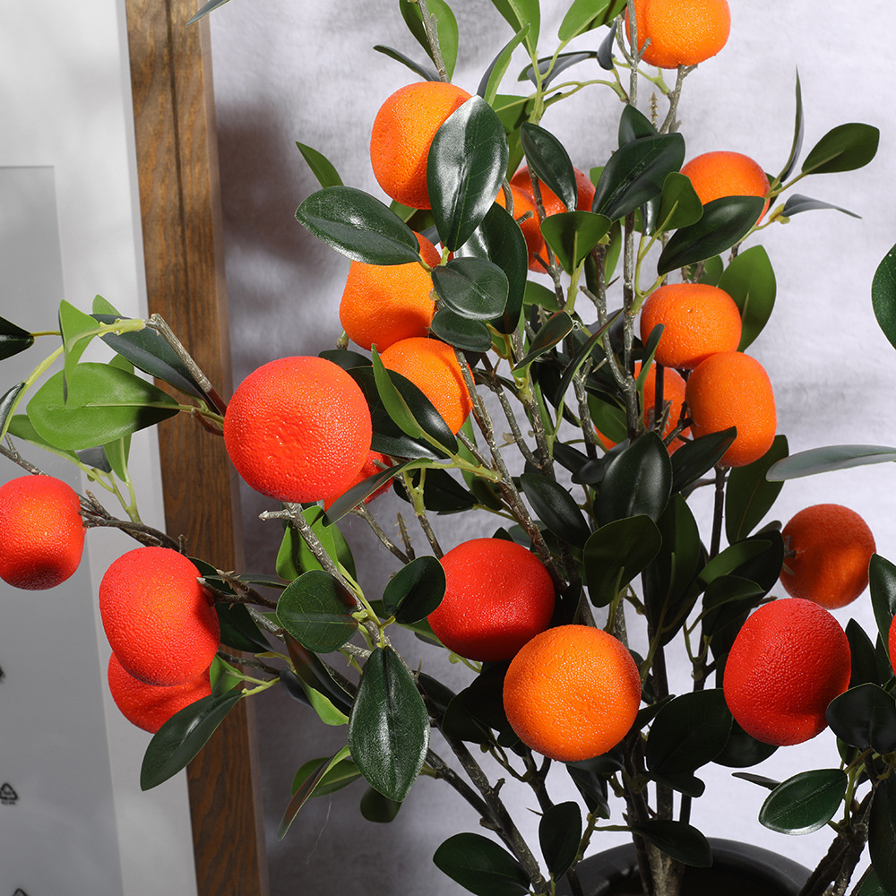 Artificial naranja al por mayor fruta rama Navidad decoración apoyos de espuma boda salón Berry falso flor adornos