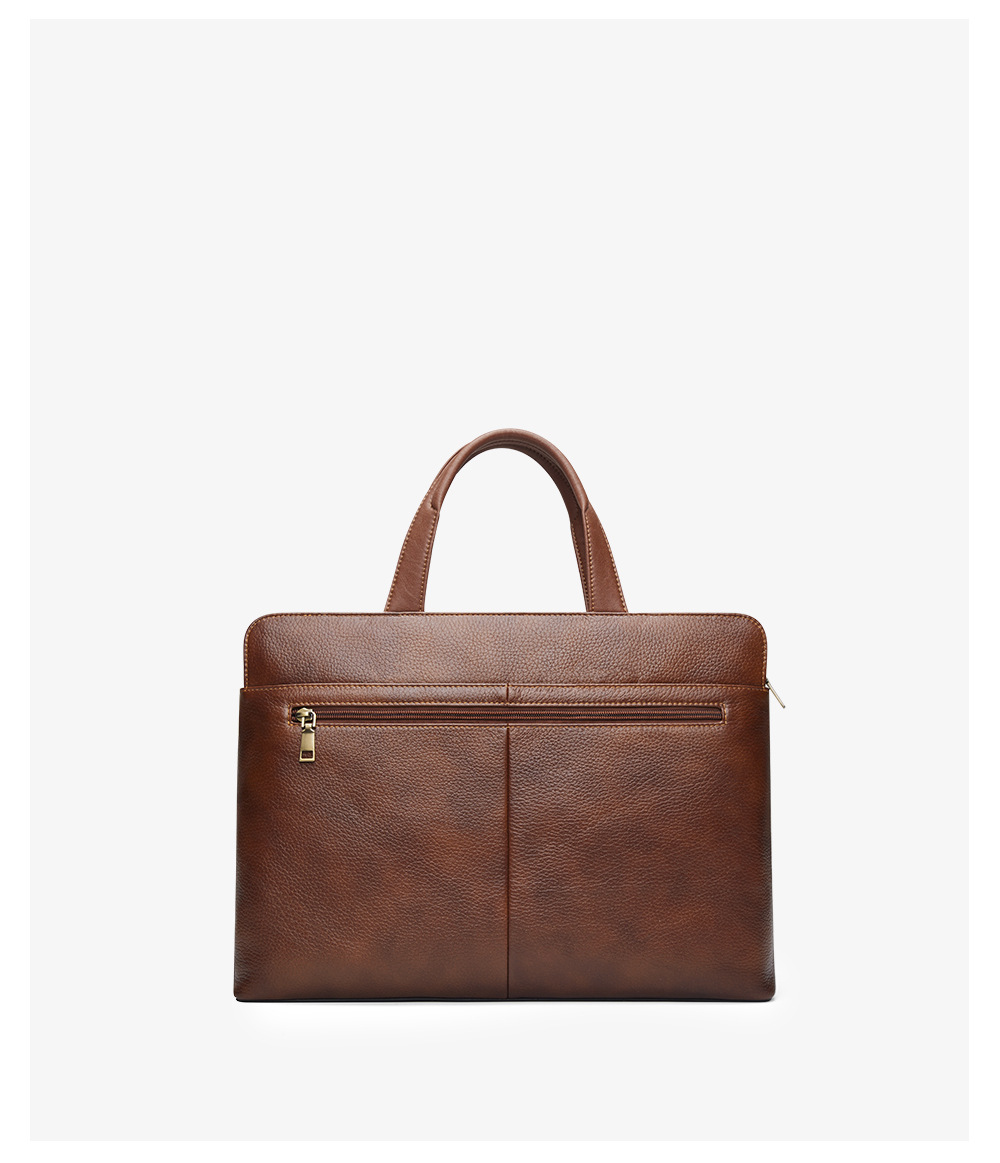 Túi xách nam da bò vintage tote bag đựng laptop công suất lớn chi tiết 12