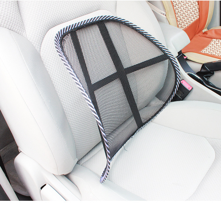 Cross-Border Direct Selling Car Lumbar Support Office Mesh Cushion Home Massage Cushion Ice Silk Backrest Breathable Massage Lumbar Cushion