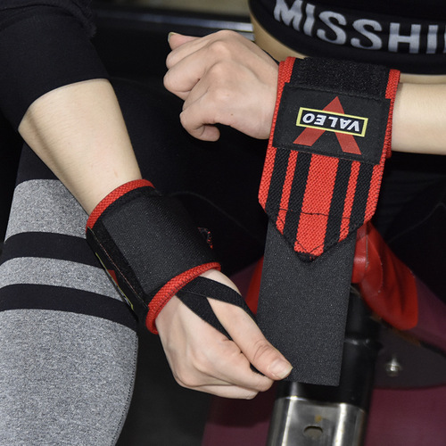 Sports wristbands, fitness bench press VALEO, sweat-absorbing and pressurized fitness weightlifting wrap wristbands, sprain protective gear wholesale