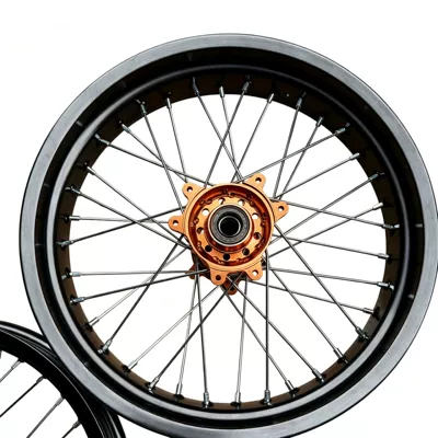 and rear 3.50-17 slick tire wheel Motorcycle wheel hub - rear-wheel-hub-core-is-orange