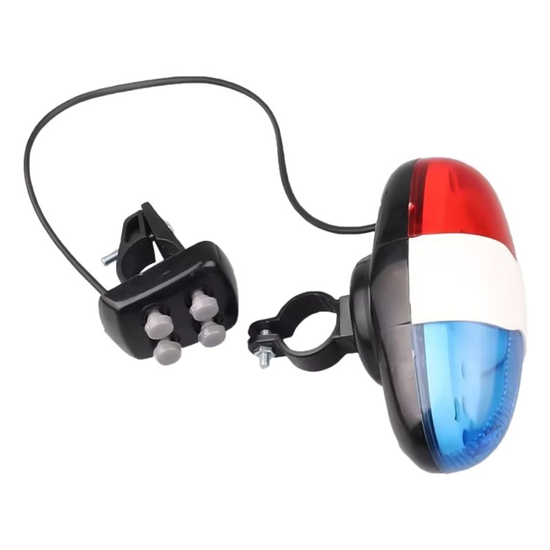 Bicicleta cuerno de tres colores campana eléctrica bicicleta de cuatro tonos cuerno transfronterizo equipo de equitación bicicleta campana eléctrica de cuatro botones