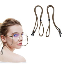 新品可调节高品质棕色编织眼镜绳户外运动眼镜配件眼镜防滑绳