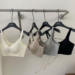 綢緞面無痕直播內衣小胸聚攏顯大收副乳上托調整型文胸罩外貿跨境