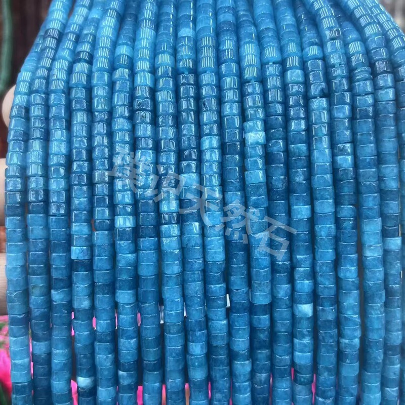 2*4mm天然石管珠隔片散珠玉髓青金水晶圆柱隔珠diy饰品配件批发|undefined