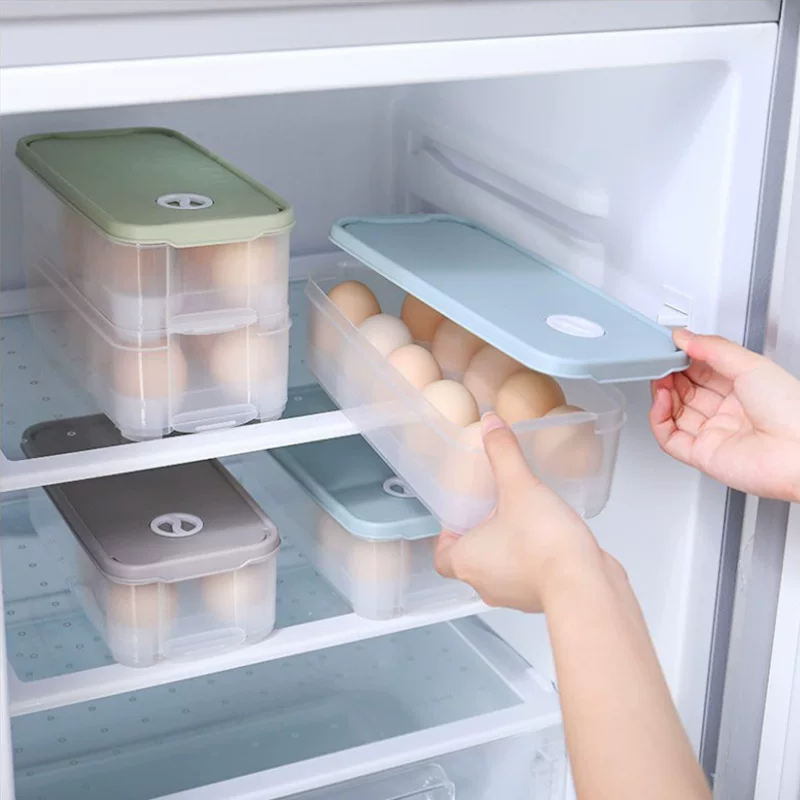 6S Home Egg Storage Box Egg Box Egg Fresh Box Home Kitchen Multi -layer Transparent Covering Egg Bearing