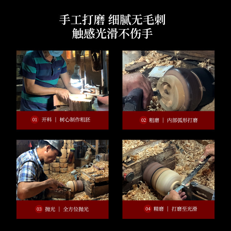 三創碗の家庭用の日本式食器は厚くて、パーマ防止の碗の中国式の木の碗の大きいサイズのスープの碗の卸売りを作ります。|undefined