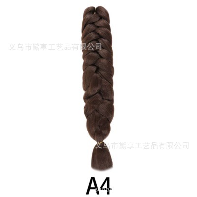 Transfronterizo 165gXP Embalaje África comercio exterior 82 pulgadas pelucas coloridas grandes trenzas de alta temperatura seda negra trenzas sucias stock