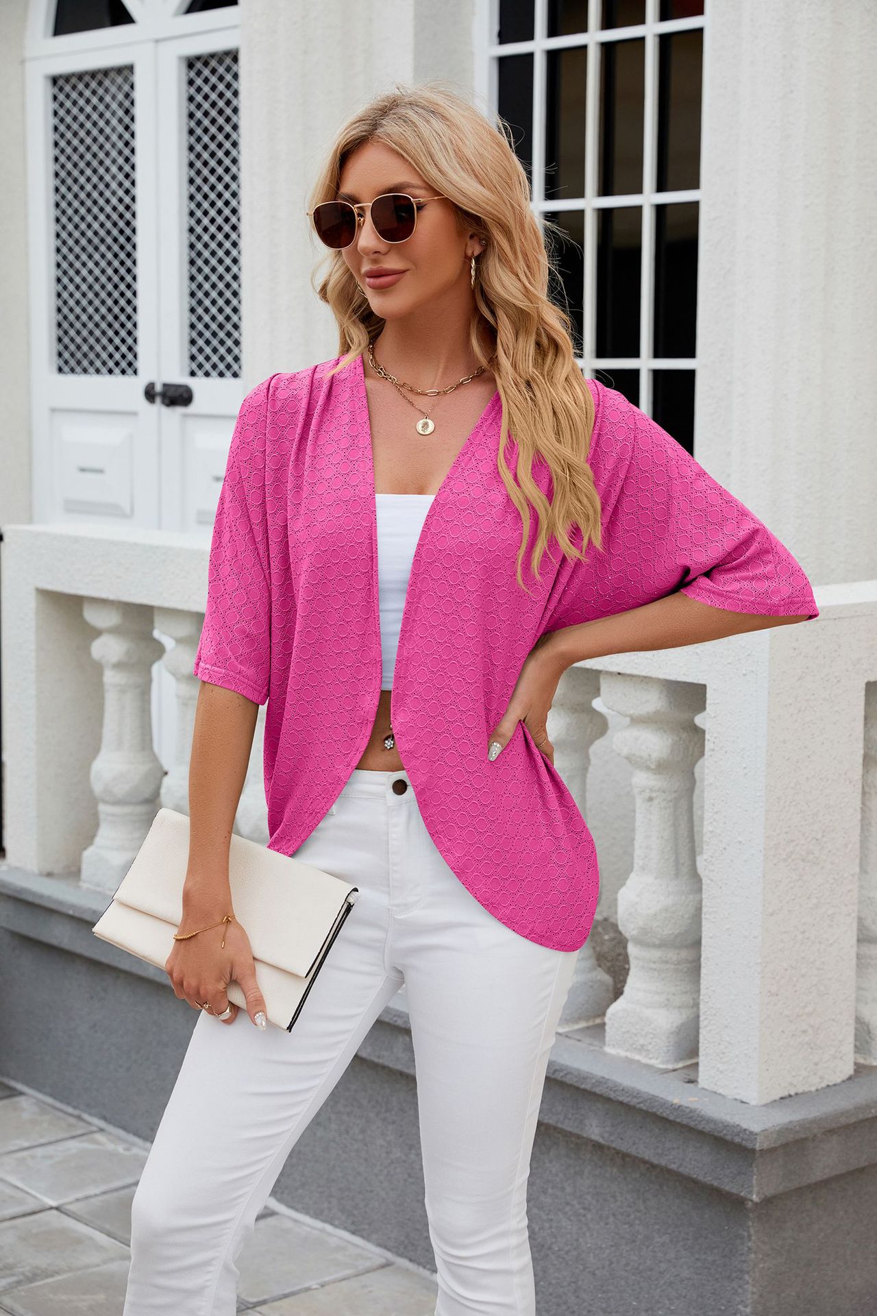 Women's Elegant Solid Color Placket Coat Cardigan display picture 38