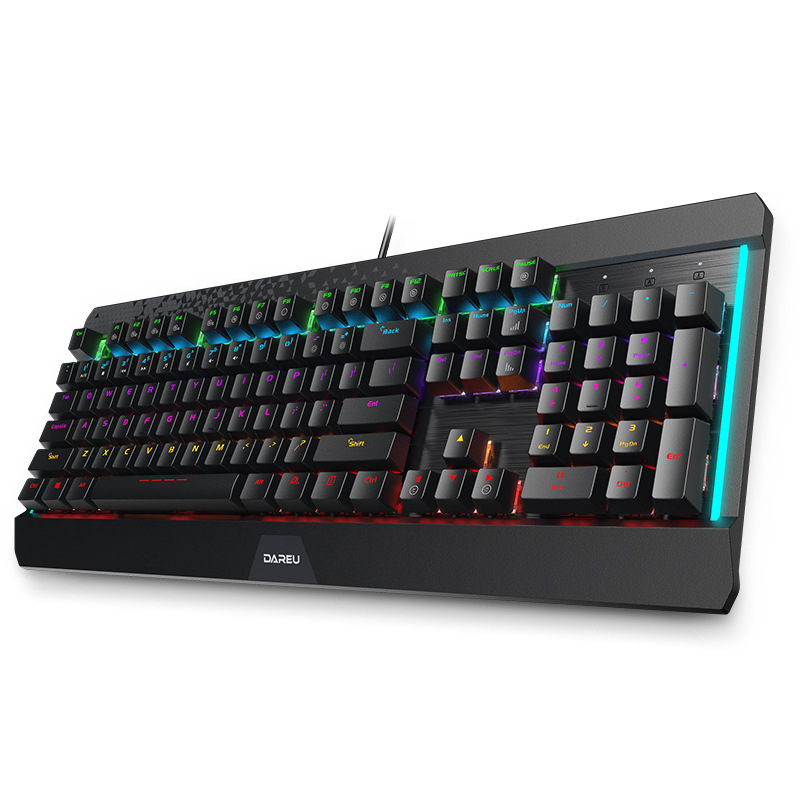 Dalyou LK169 Luminous Game Esports Mechanical Keyboard Green Axis Wired Chicken Eating Laptop 104 Key_voghion.com