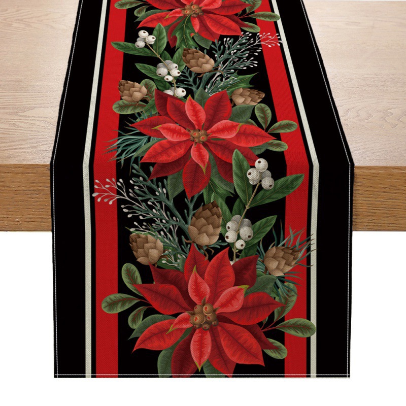 Tapete de Mesa Navideño con Estampado Creativo, para Decoración
