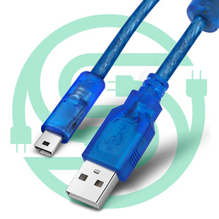 USB-кабель производитель прозрачный синий мини-USB кабель для передачи данных 3 м MINI USB кабель 5P кабель USBA против T