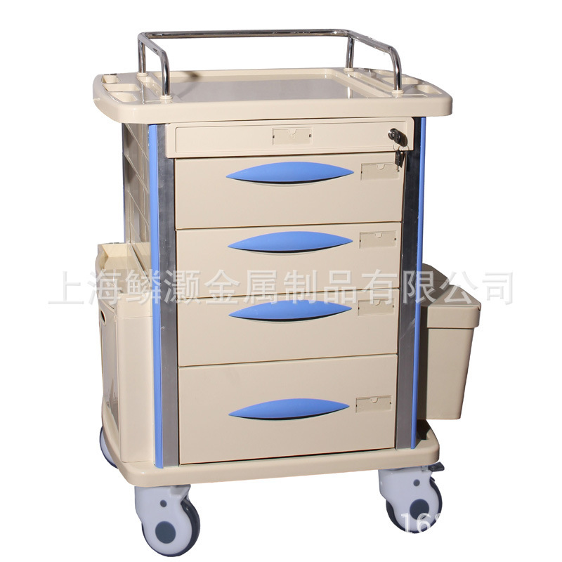 厂家直销医用多功能钢塑送药车ABS口服发药车质保一年