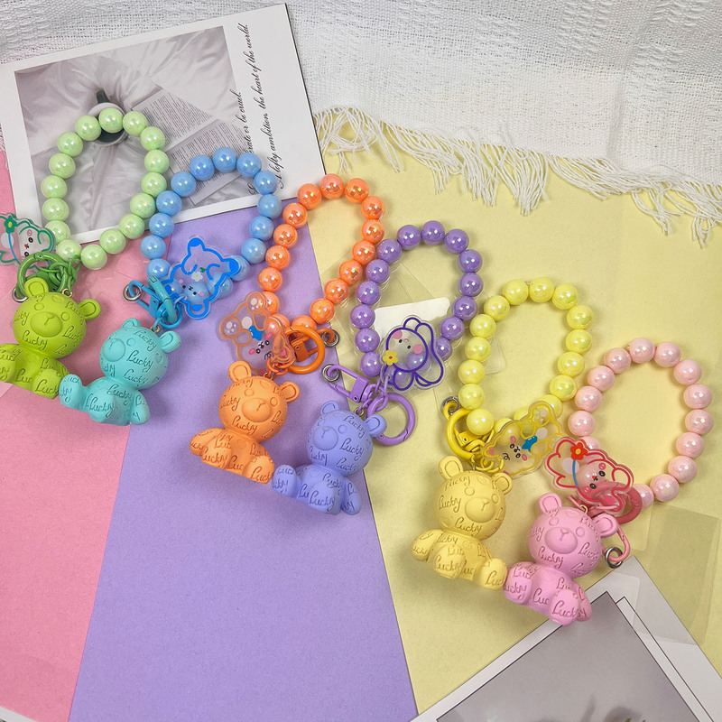 Creative lucky bear mobile phone chain pendant fashion personality girl bag key chain accessories store gift Creative lucky bear mobile phone chain pendant fashion personality girl bag key chain accessories store gift