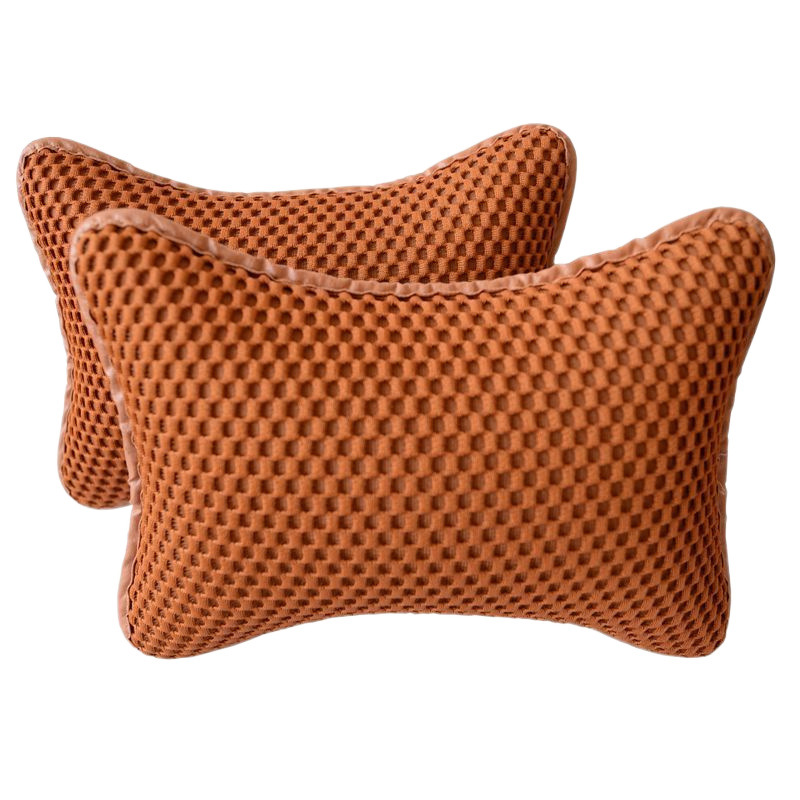 여름 자동차 목 베개 한 쌍의 사계절 유니버설 시트 헤드 베개 아이스 실크 통기성 자동차 인테리어 액세서리 자동차 도매