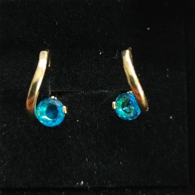 Earrings Korean Style, Micro-Set CZ Stone, Simple Elegant Small Design