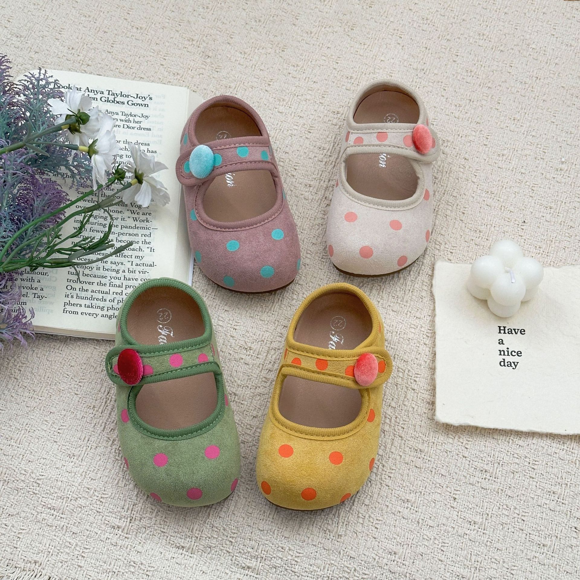 Niñas de dopamina ondulación de zapatos de soja suave primavera 2026 nuevo estilo casual versátil anti-deslizante princesa zapatos solos