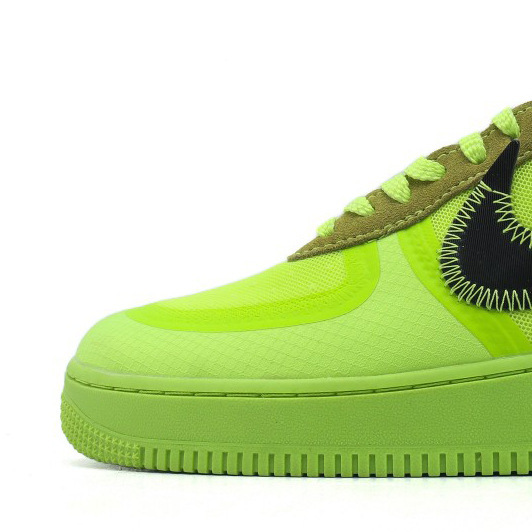 Air Force AF1 Joint OFF Low-top Fluorescent Green Fashion Board Shoes Men's Thick-soled Elevated Sports Couple Shoes Putian Shoes