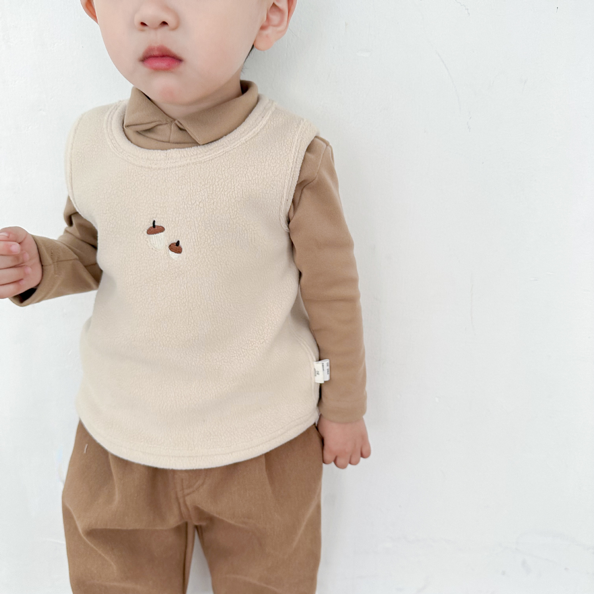 Ropa de bebé suéter chaleco Olímpico polar Chaleco de otoño e invierno DE LOS Nuevos muchachos del bebé niñas engrosada chaleco caliente