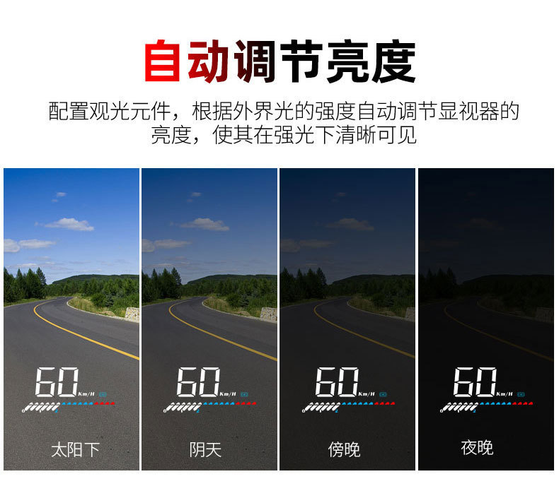 Car HUD Head-Up Display OBD Universal Speedometer Water Temp