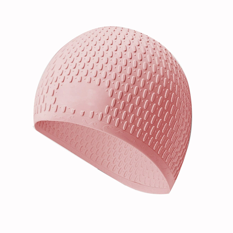 gorra de natación de silicona para adultos para hombres y mujeres impermeable general protector de orejas de color sólido gorra de natación profesional elástica al por mayor