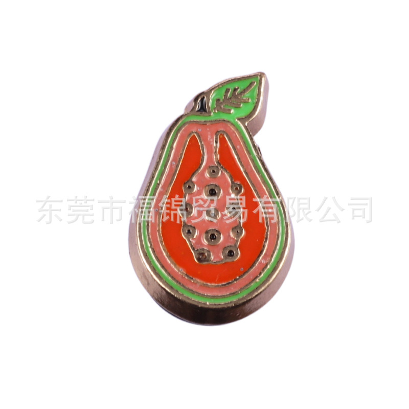 Nuevos accesorios de zapatos de hormigón, botones de zapatos de fruta metálica, accesorios de zapatos de flores del centro comercial