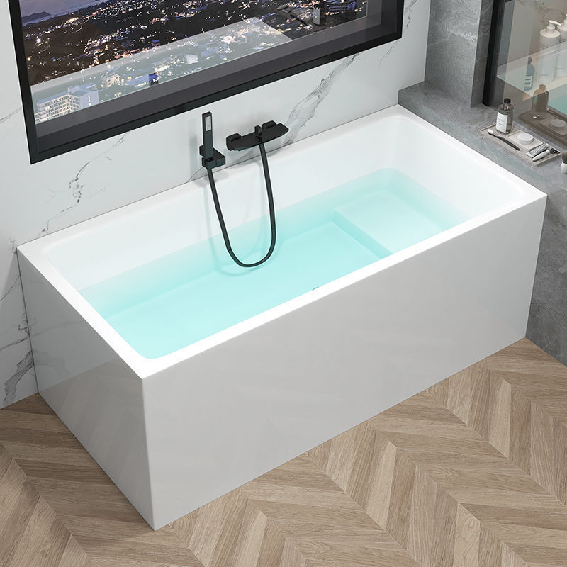 Acrylic Thickened Rectangular Designer Homestay Independent Small Apartment Thermal Insulation Hotel Boutique Bathtub
