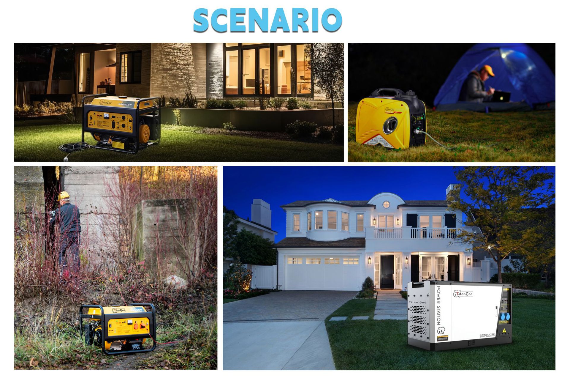 Gasoline Generator, Small 220V Generator, Small Household Silent Generator, Portable for Camping and Outdoor Use