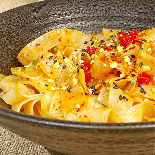 Hichijia Sesame Paste 130g*10 bags in a box, cold rolled noodles, dry mixed noodles, non-fried, convenient and fast food