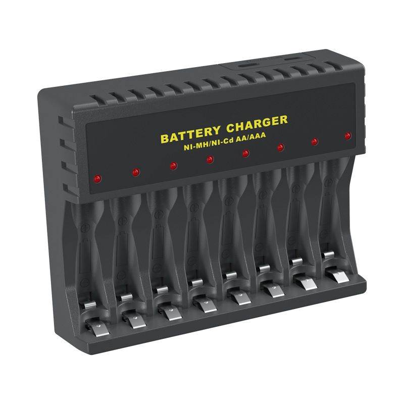1.2V镍氢电池充电器适用于AA5号/AAA7号充电电池8槽LED灯显示批发