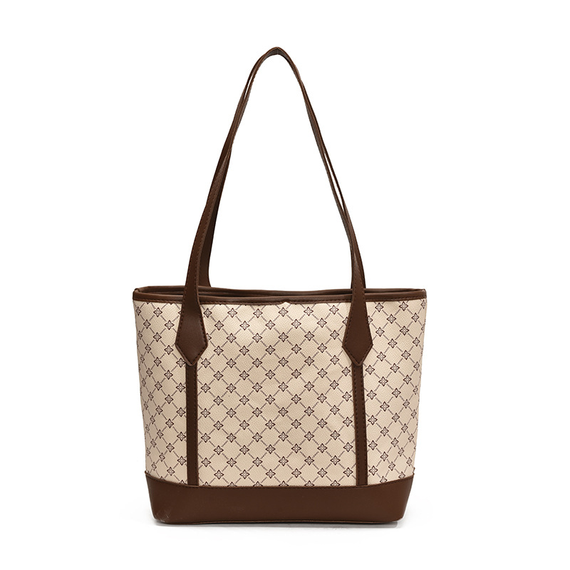 Tide retro bolso de tote 2025 primavera nueva gran capacidad bolso de mamá impresión europea y americana bolso de hombro bolso de mujer