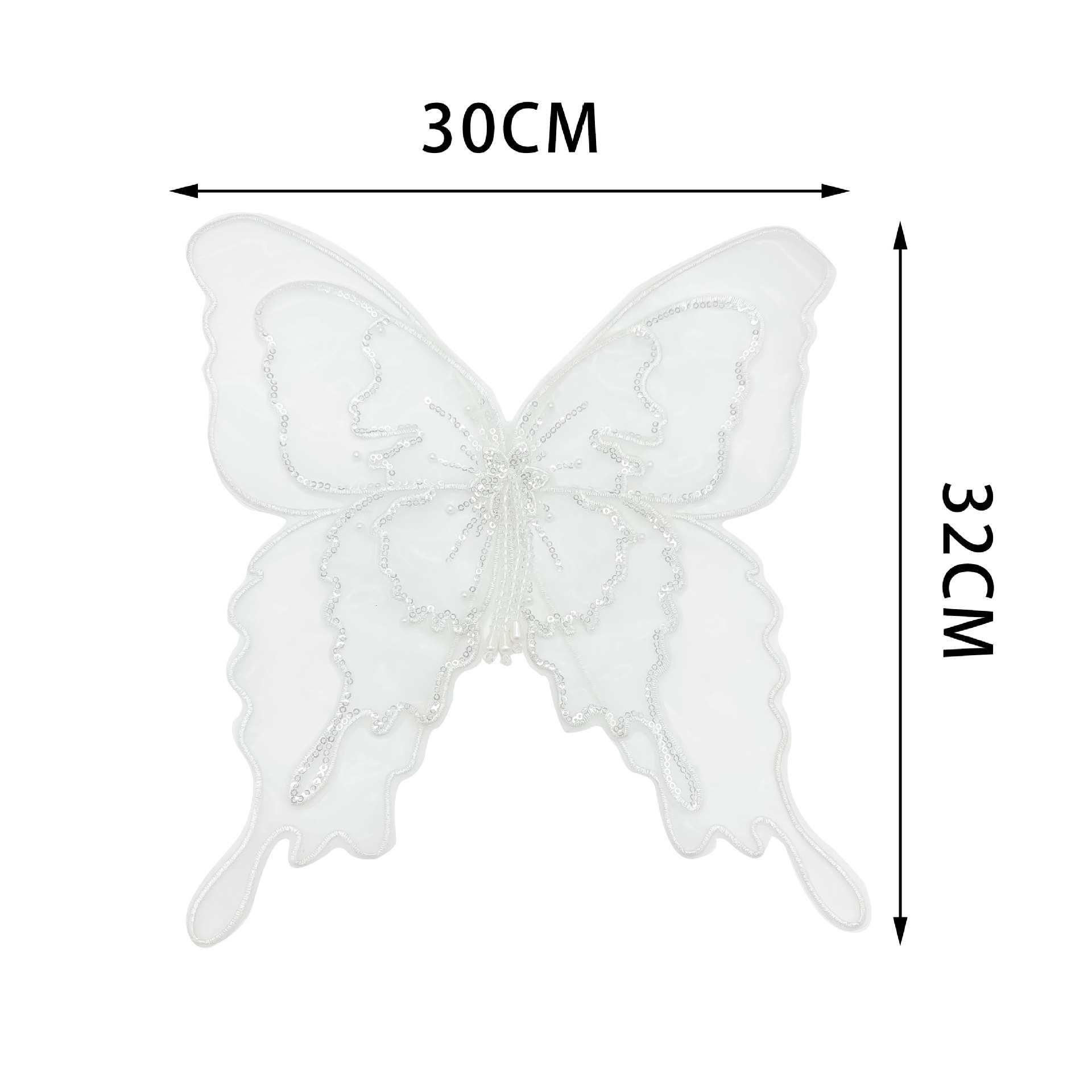 Verano nuevo tres capas de ergena sexy encaje mariposa decoración tela pegada vestido de mujer pijama accesorios de decoración