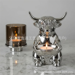 �羳�¿�Silver Metal Animal Candle Holder�yɫ���ل���T̨