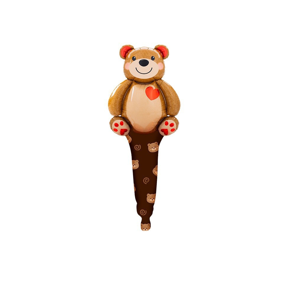 Balón de palos de mano, palos de palos en el puesto, empujando globos de aluminio, palos de mano, decorados de fiesta para niños, bolas de aluminio