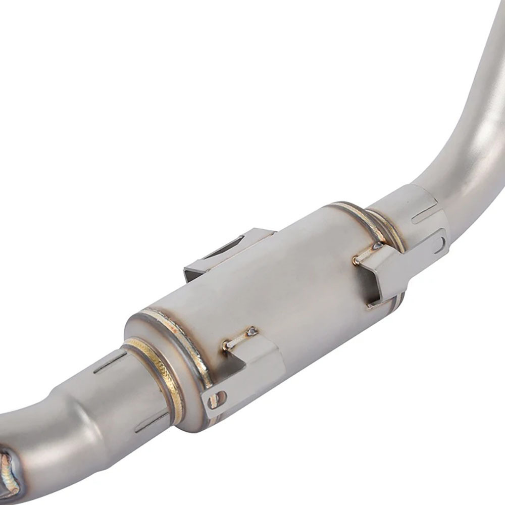 Triumph Scrambler 400X Exhaust Pipe Modification with Front Section Speed400 Carbon Fiber Tail Section Modified Exhaust Pipe
